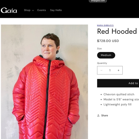 Unique designer puffer jacket/coat - Picture 15 of 15